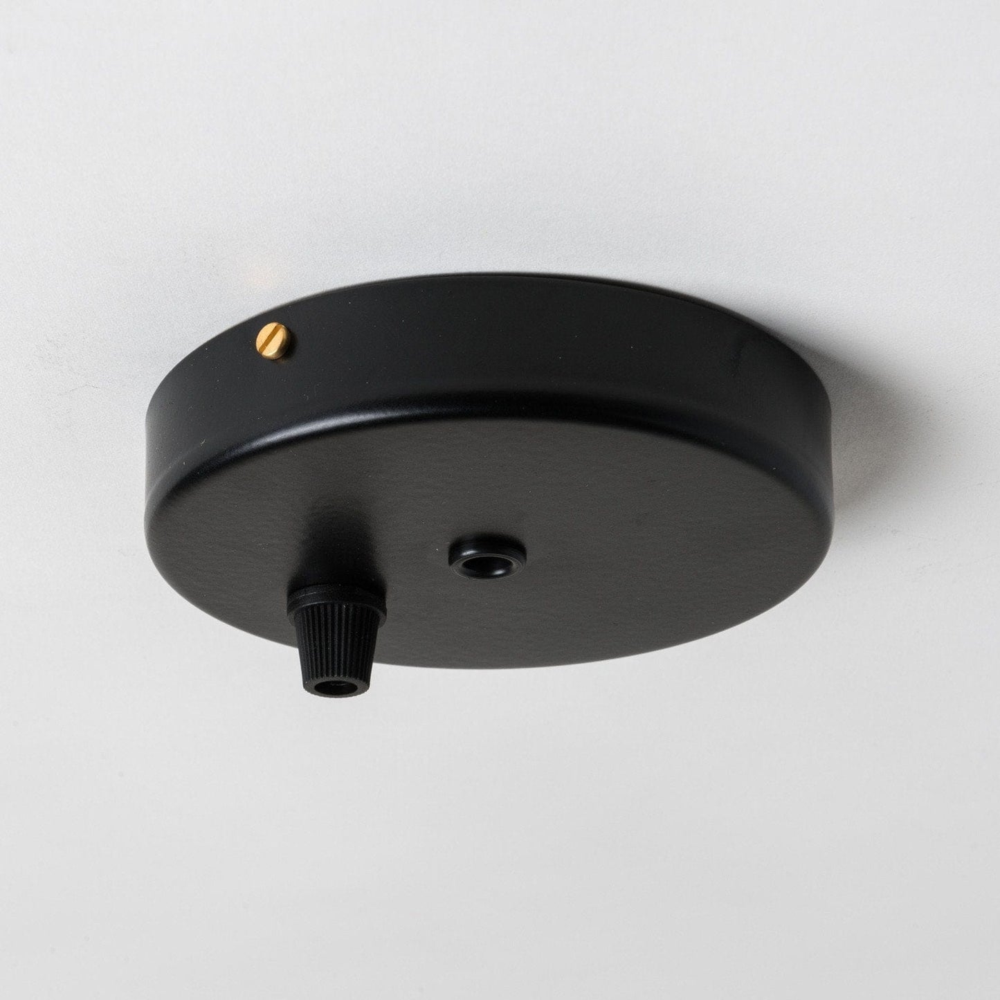 Black Steel 100mm Ceiling Rose - All Outlet Options - Lightspares