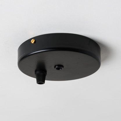 Black Steel 100mm Ceiling Rose - All Outlet Options - Lightspares