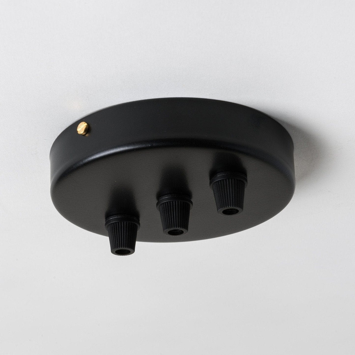 Black Steel 100mm Ceiling Rose - All Outlet Options - Lightspares