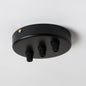 Black Steel 100mm Ceiling Rose - All Outlet Options - Lightspares