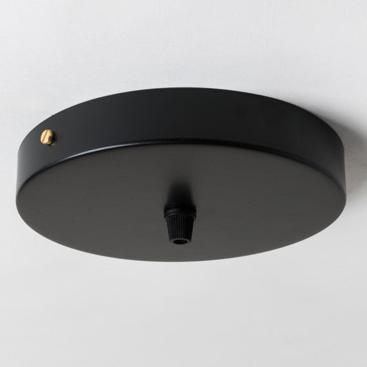 Black Steel Ceiling Rose Large 160mm - All Outlet Options - Lightspares