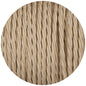 Cream Twisted Fabric Braided Cable - Lightspares