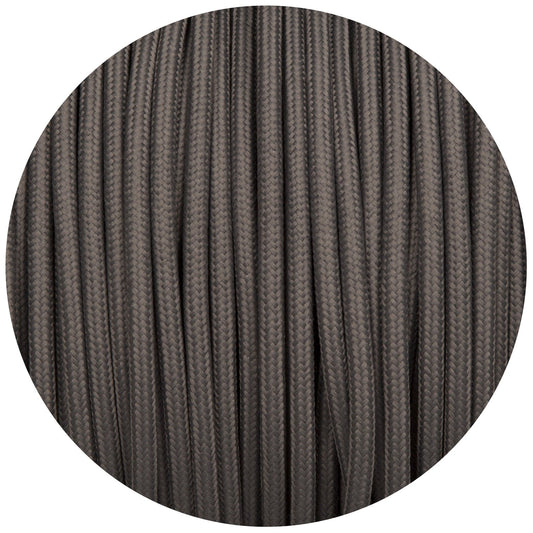 Dusk Grey Round Fabric Braided Cable - Lightspares