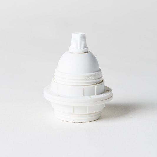 E27 Plastic Wide Ring Lampholder with grip - All Colours - Lightspares