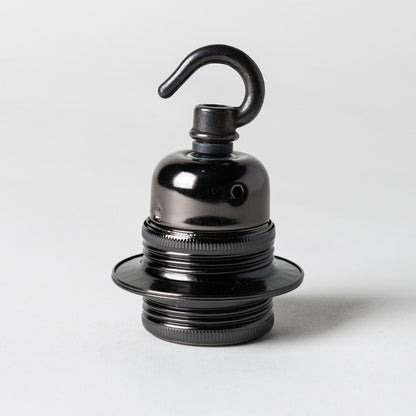 E27 Wide Ring Lampholder with hook - All Finishes - Lightspares