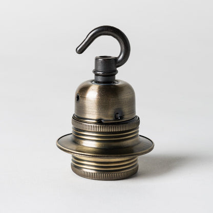 E27 Wide Ring Lampholder with hook - All Finishes - Lightspares