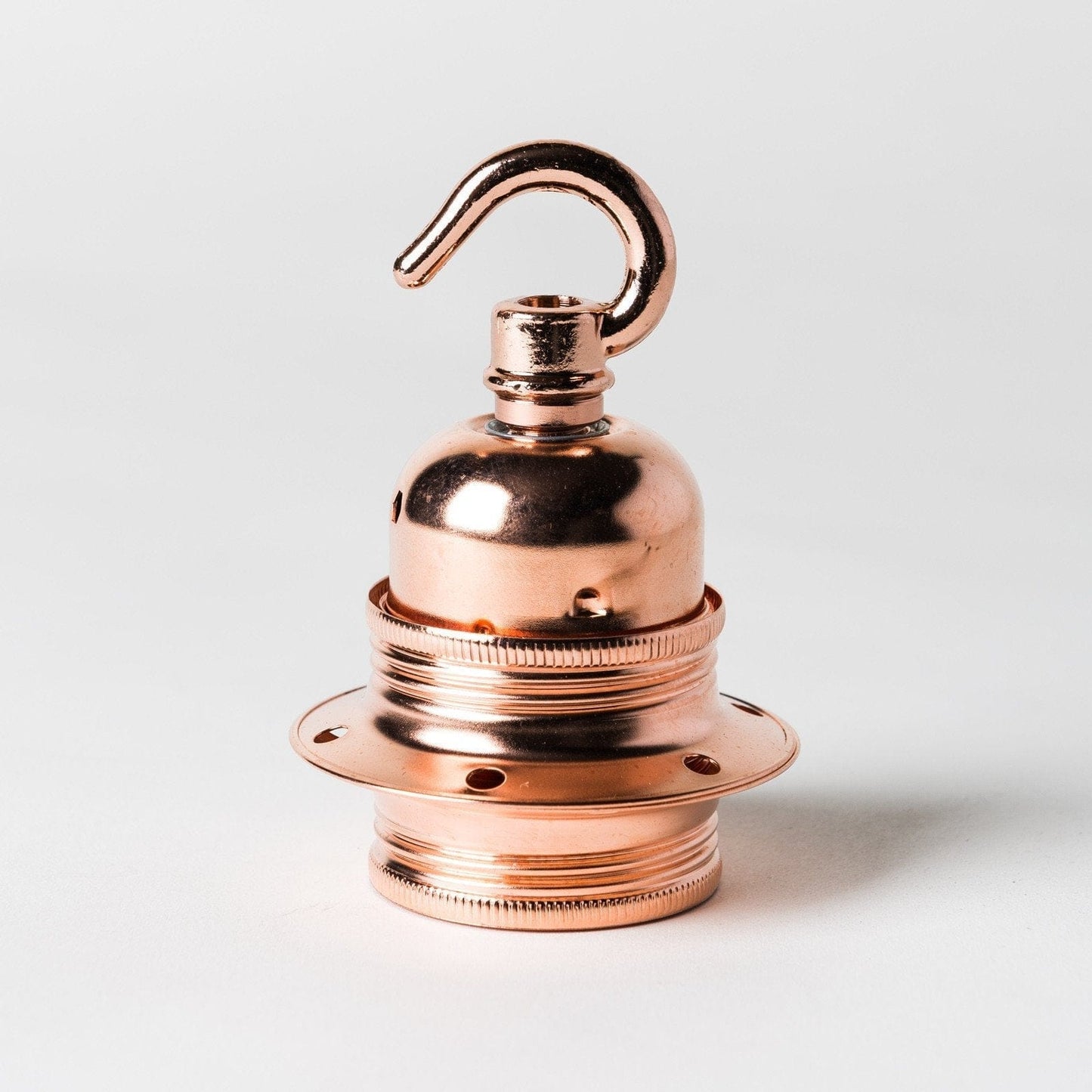 E27 Wide Ring Lampholder with hook - All Finishes - Lightspares