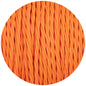 Flouro Orange Twisted Fabric Braided Cable - Lightspares