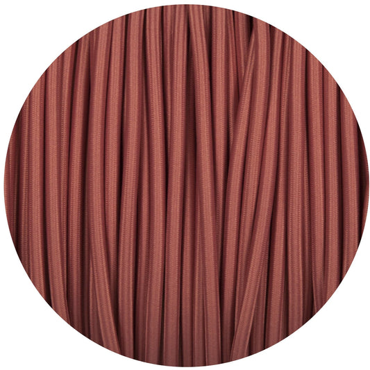 Rose Pink Round Fabric Braided Cable - Lightspares