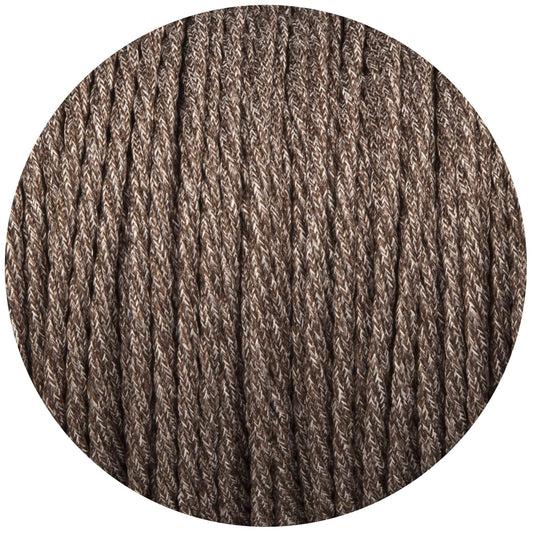 Brown Canvas Twisted Fabric Braided Cable - Lightspares