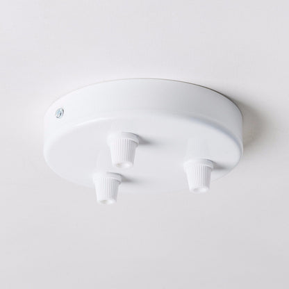 White Steel 100mm Ceiling Rose - All Outlet Options - Lightspares