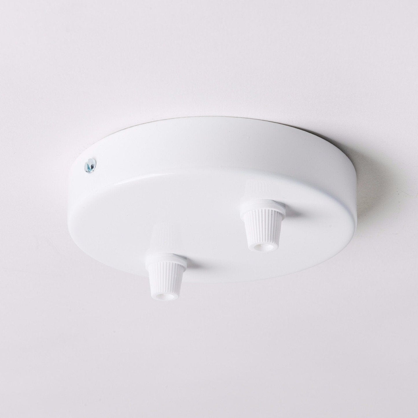 White Steel 100mm Ceiling Rose - All Outlet Options - Lightspares