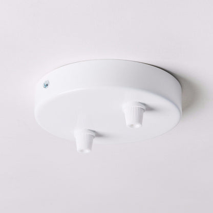 White Steel 100mm Ceiling Rose - All Outlet Options - Lightspares
