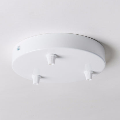 White Steel Ceiling Rose Large 160mm - All Outlet Options - Lightspares