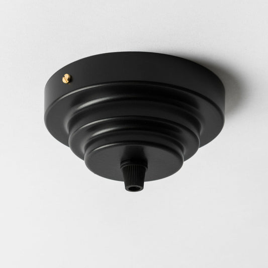 Black Art Deco Style Ceiling Rose - Lightspares