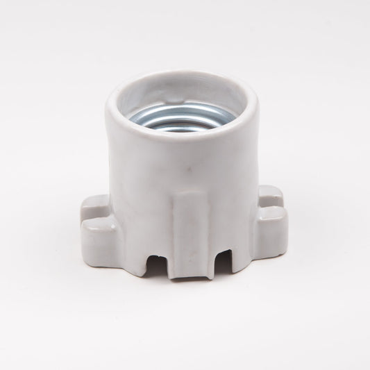 E27 Porcelain Ceramic Batten Fixed Mount E27 Lampholder
