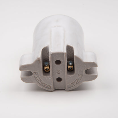 E27 Porcelain Ceramic Batten Fixed Mount E27 Lampholder