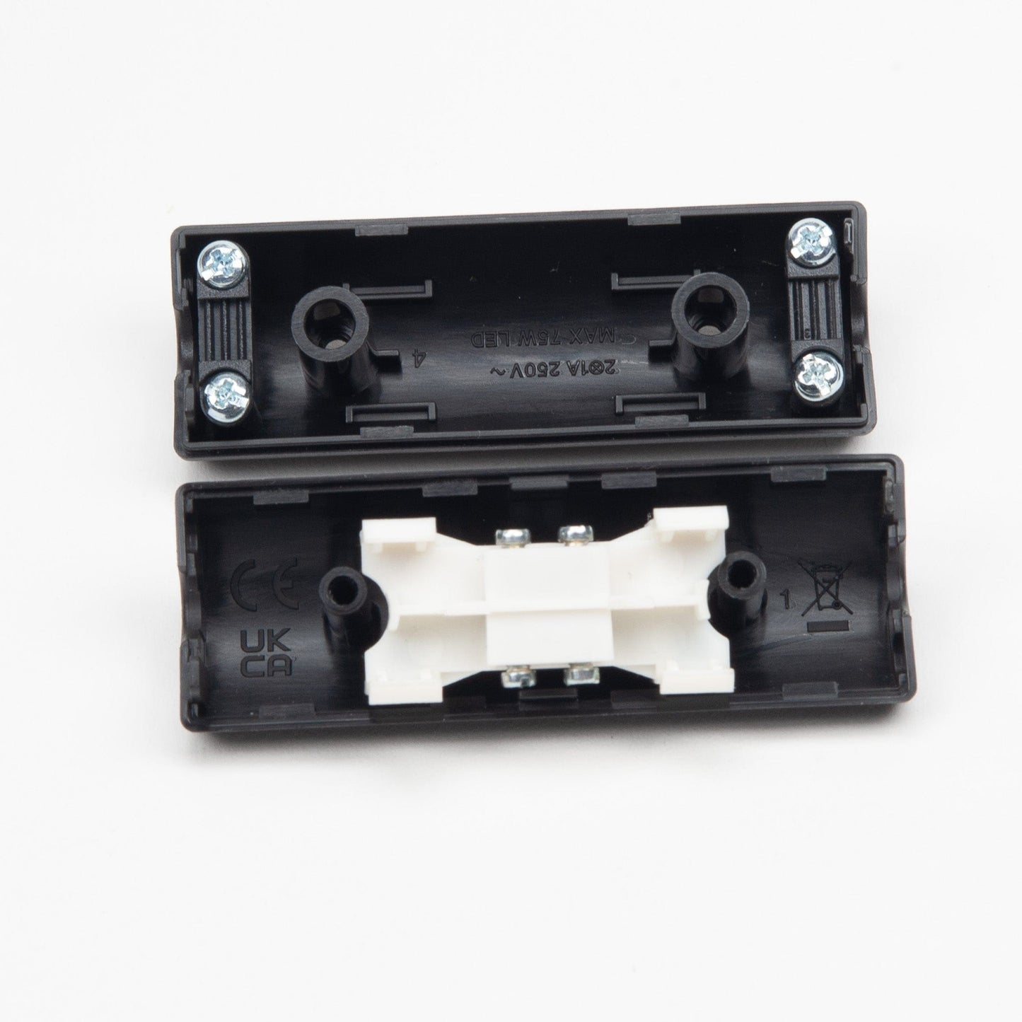 White Inline Cylinder Switch (with earth)
