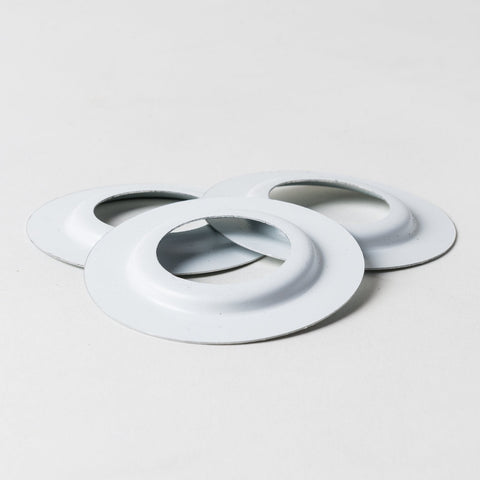 Pair of White Metal Light Fitting Convertor Shade Ring Reducer Adaptor Washers - Lightspares