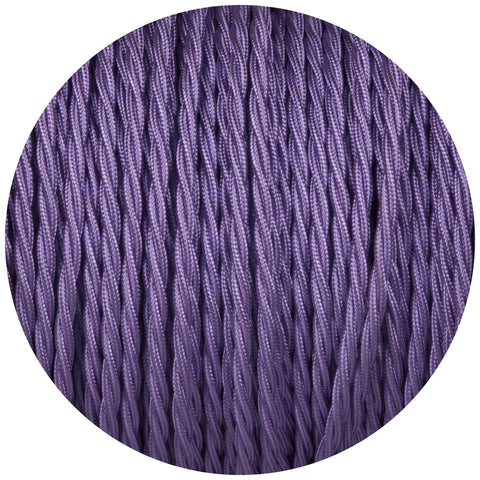 Purple Twisted Fabric Braided Cable - Lightspares