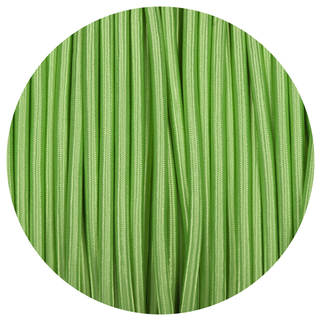 Round Fabric Lighting Cable in Apple Green