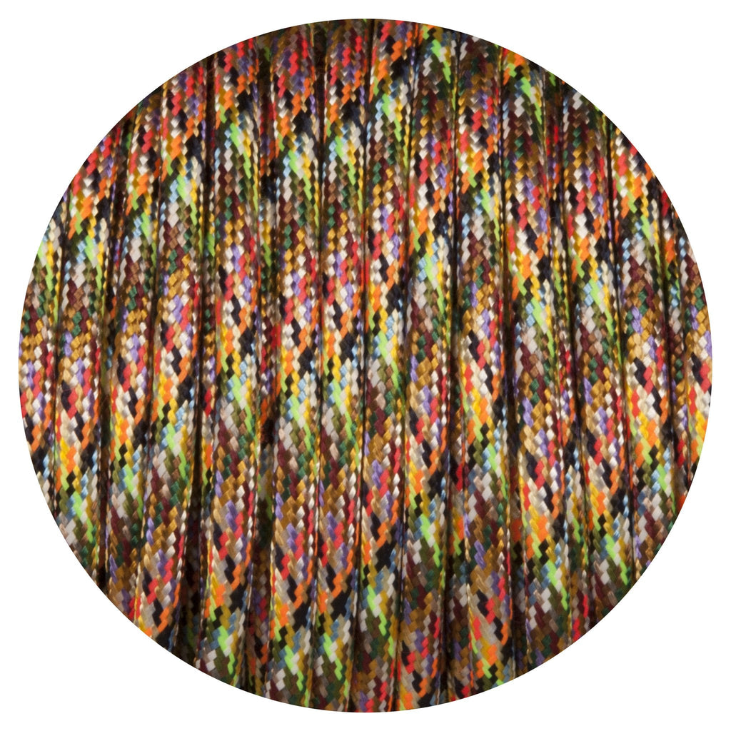Round Fabric Lighting Cable in  Aztec Harlequin