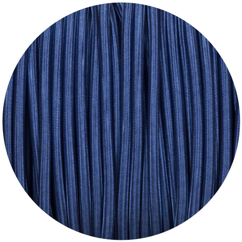 Royal Blue Round Fabric Braided Cable - Lightspares
