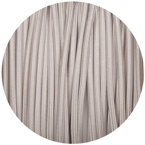 Silver Round Fabric Braided Cable - Lightspares