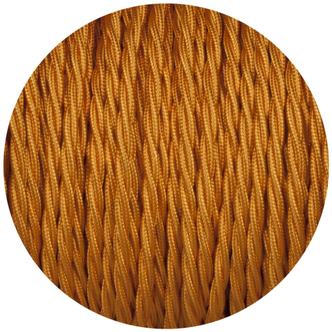 Souci Gold Twisted Fabric Braided Cable - Lightspares