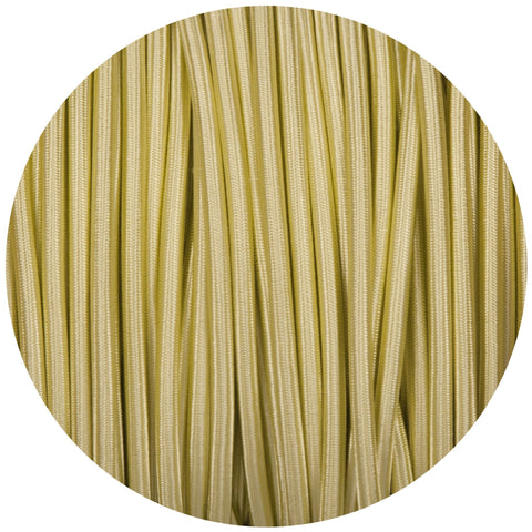 Tisane Light Green Round Fabric Braided Cable - Lightspares