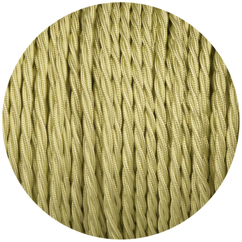 Tisane Light Green Twisted Fabric Braided Cable
