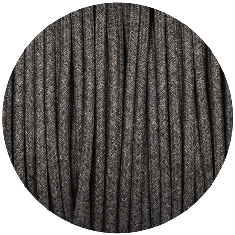 Uniform Grey Canvas Round Fabric Braided Cable - Lightspares