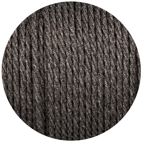 Uniform Grey Canvas Twisted Fabric Braided Cable - Lightspares