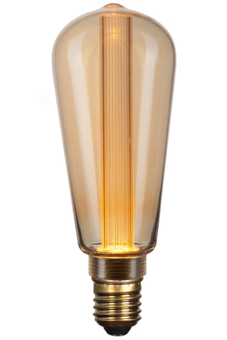 Vintlux E27 Dimmable LED Filament Lamp 2.3W ST60 120lm 2200K Rainn Edison Gold