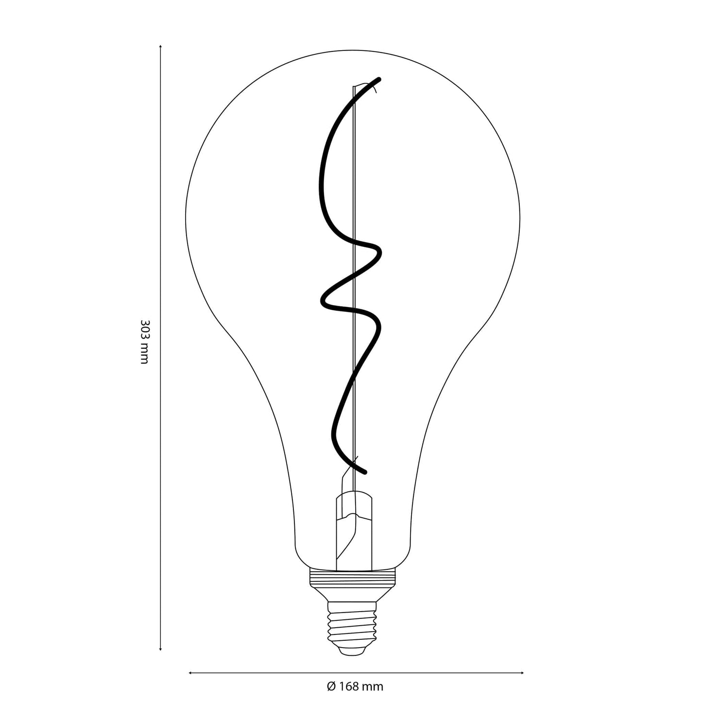 Vintlux E27 Dimmable LED Filament Lamp 4W AG165 265lm 2200K Kyodai Fira Pear XXL Gold - Lightspares