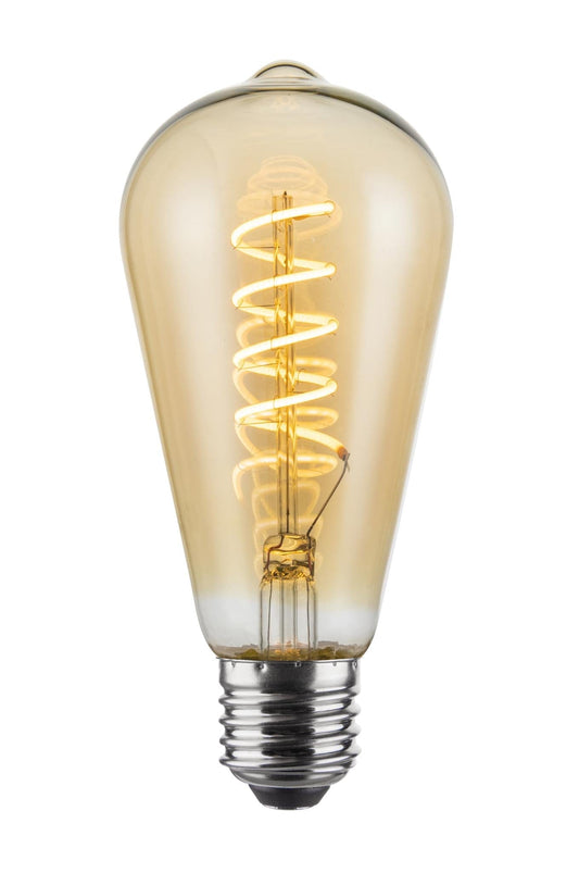 Vintlux E27 Dimmable LED Filament Lamp 4W ST64 265lm 2200K - Karu Edison Gold - Lightspares