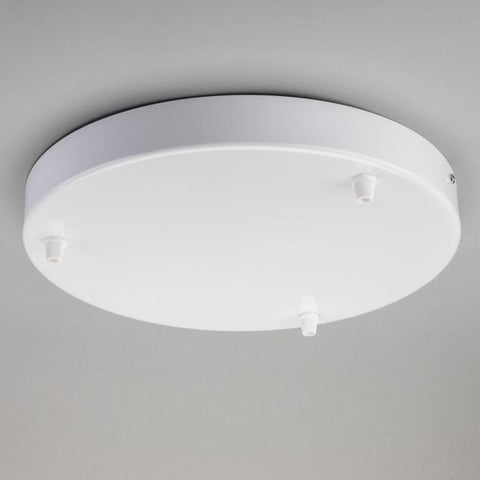 White Steel Ceiling Rose Large 300mm - All Outlet Options - Lightspares